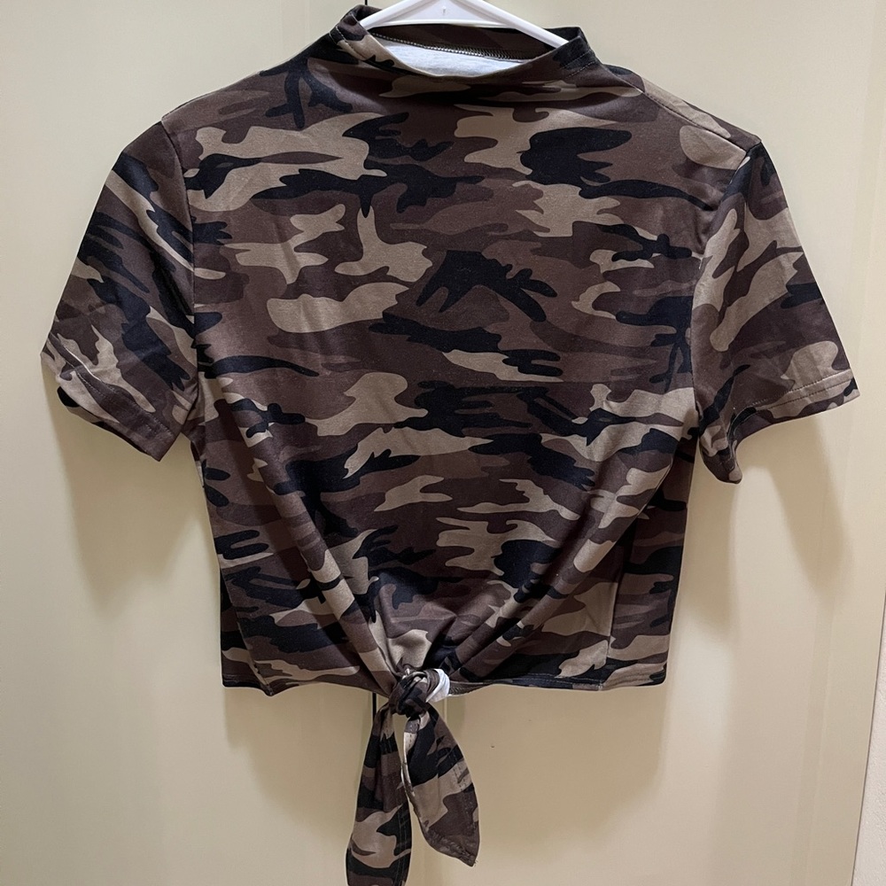 Camo Print crop top